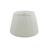 SHIRRED SILK LAMPSHADE IN MULTIPLE COLORS - White