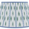 PLEATED PRINT LAMPSHADE - BLUE & GREEN