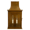 SCALLOPED LANTERN WITH GLASS - Antique Brass