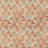 COCKLESHELLS WALLPAPER SAMPLE - RUST AND TEAL