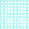 CANERY BEAU WALLPAPER SAMPLE - AQUA ON WHITE