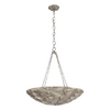 MEDIUM SCULPTED CHANDELIER - BURNISHED SILVER LEAF