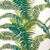 FERNS - INDOOR FABRIC SAMPLE - GREENS ON WHITE