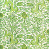 FORBIDDEN CITY WALLPAPER SAMPLE - CHARTREUSE & LIME ON WHITE
