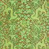 FORBIDDEN CITY WALLPAPER SAMPLE - CHARTREUSE & LIME ON GOLD MYLAR