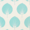 FAN TAN WALLPAPER SAMPLE - AQUA ON WHITE
