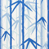 BAMBOO GARDEN WALLPAPER - BLUES ON WHITE