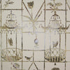UN REVE DE CHINE WALLPAPER SAMPLE - WHITE ON SILVER
