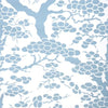 ARBOUR WALLPAPER - Steel Blue on White