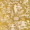 NANKING WALLPAPER - CHOCOLATE TOFFEE ON GOLD MYLAR