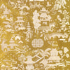 NANKING WALLPAPER SAMPLE - CHOCOLATE TOFFEE ON GOLD MYLAR
