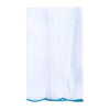 SCALLOPED EMBROIDERED GUEST TOWELS - Turquoise