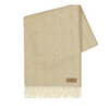ITALIAN HERRINGBONE THROW - WHITE TRUFFLE