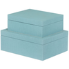 SET OF TWO RAFFIA DECORATIVE BOXES - MISTRAL BLUE