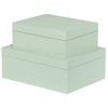 SET OF TWO RAFFIA DECORATIVE BOXES - GARDEN RETREAT