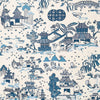 NANKING WALLPAPER - BLUES ON IVORY
