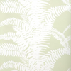 FERNS - INDOOR FABRIC SAMPLE - WHITE ON SNOWPEA