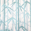 BAMBOO GARDEN WALLPAPER - AQUA ON WHITE