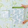 Meg Braff x Weezie Lacquered Waste Bin & Tissue Box Set - CORNFLOWER