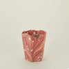 HAND MARBLED COLLAPSABLE BASKET - RED FIRE WHIRL