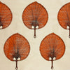 FAN TAN WALLPAPER SAMPLE - CHINESE RED ON IVORY GRASSCLOTH
