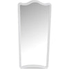 SHAPED AND RIBBED MIRROR, IN WHITE OR TEAL - WHITE