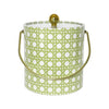 CANE BRASS & ACRYLIC ICE BUCKET - LIGHT GREEN