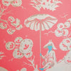 UP A TREE WALLPAPER SAMPLE - Coral & Aqua on Ivory
