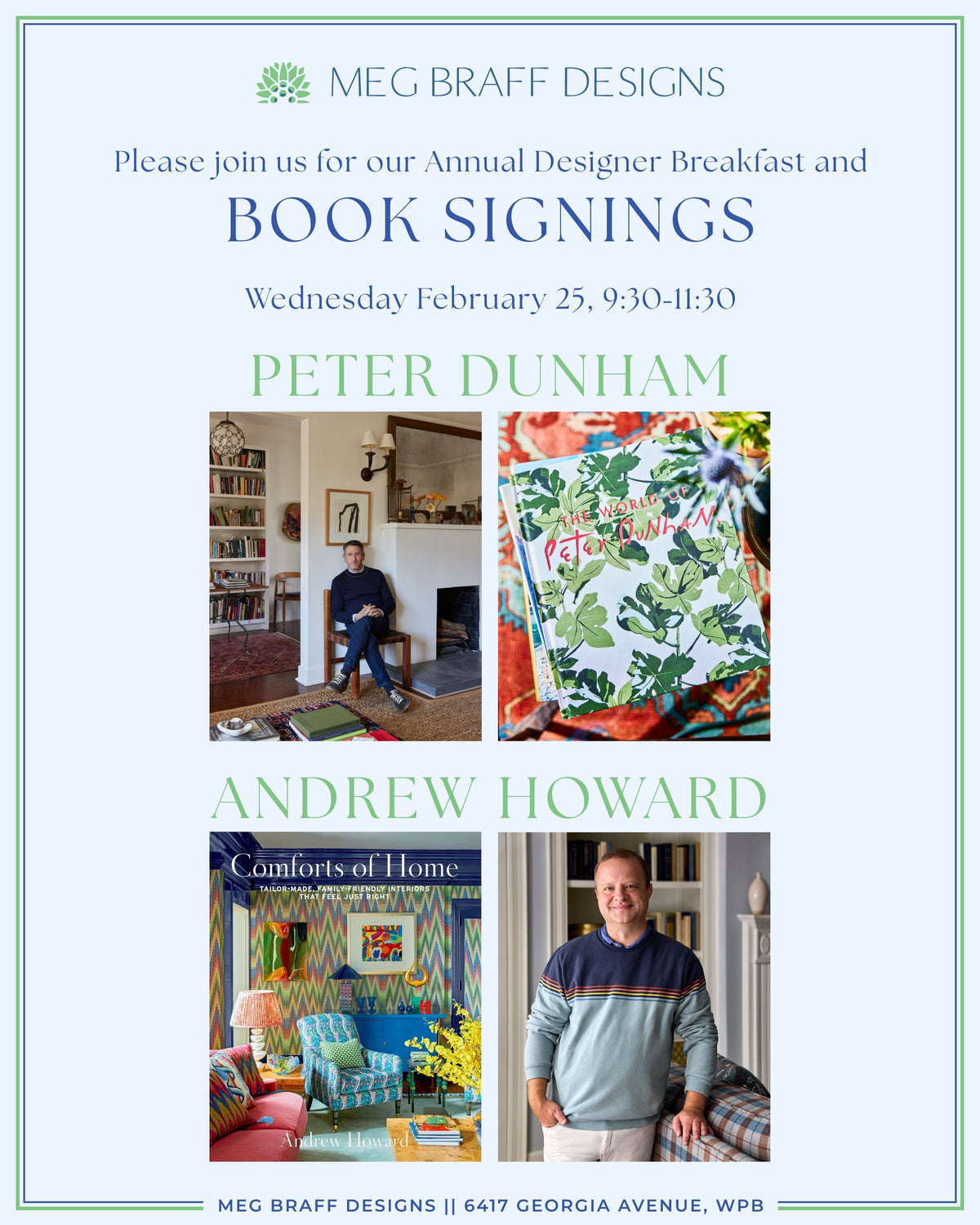 Annual Designer Breakfast & Book Signings