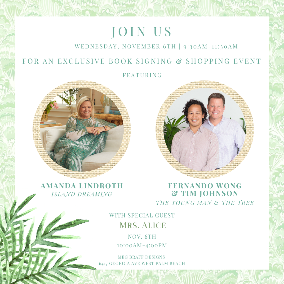 BOOK SIGNING BREAKFAST & TRUNK SHOW