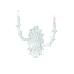 ROCHE PLASTER TWO ARM SCONCE