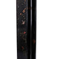 SIX PANEL BLACK JAPANESE SCREEN WITH PAINTED DECORATION