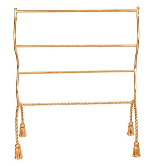HOLLYWOOD REGENCY GILT TASSEL TOWEL RACK