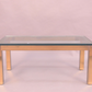 MID CENTURY BRASS & GLASS MASTERCRAFT STYLE COFFEE TABLE