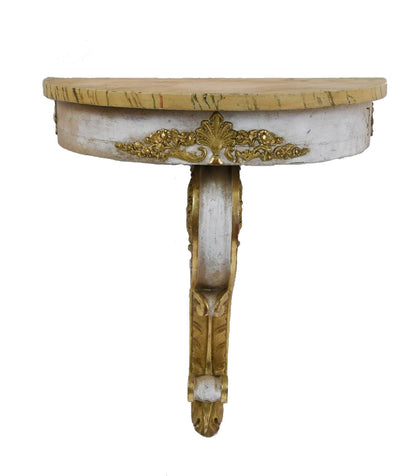 19TH CENTURY CARVED WOOD WALL MOUNTED CONSOLE