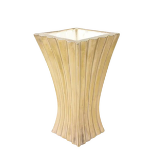 GOLD PLATED SCULPTED VASE BY RON DIER
