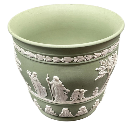 WEDGEWOOD GREEN CLASSICAL PLANTER