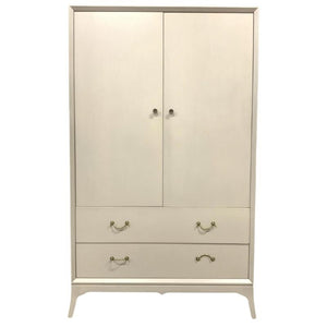 WHITE ARMOIRE ON LEGS WITH HANGING ROD