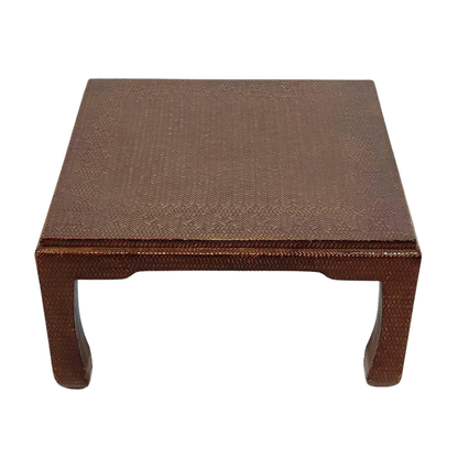 HARRISON VON HORN STYLE BROWN RAFFIA LOW COFFEE TABLE