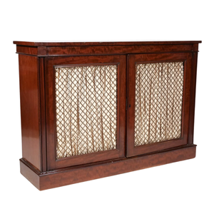 19th C. REGENCY STYLE MAHOGANY TWO DOOR SIDEBOARD CHIFFONIER