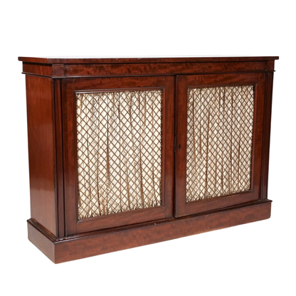 19th C. REGENCY STYLE MAHOGANY TWO DOOR SIDEBOARD CHIFFONIER
