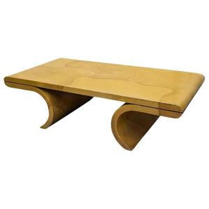 LACQUERED GOATSKIN COFFEE TABLE