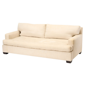 JOHN BOONE UPHOLSTERED SOFA IN CREAM COTTON FABRIC