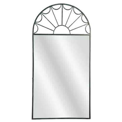 HOLLYWOOD REGENCY STYLE IRON PALLADIAN MIRROR