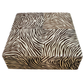 ZEBRA PATTERN HORSE HAIR OVERSIZE SQUARE OTTOMAN