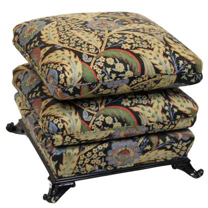VINTAGE TURKISH OTTOMAN IN THE SYTLE OF FRANCES ELKINS