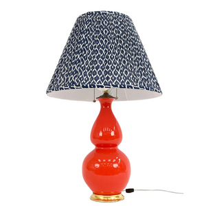 SINGLE CORAL SPITZMILLER DOUBLE GOURD TABLE LAMP
