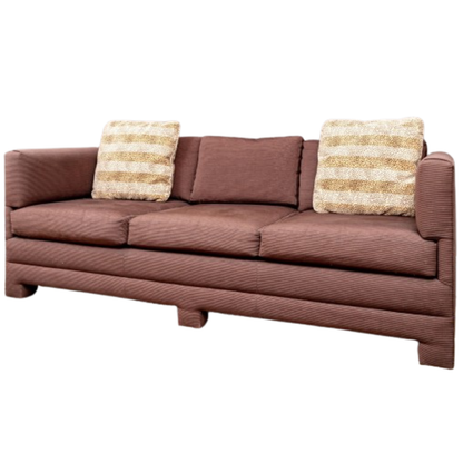 UPHOLSTERED BILLY BALDWIN STYLE THREE SEAT SOFA