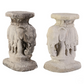 PAIR OF PETITE ELEPHANT GARDEN STOOLS