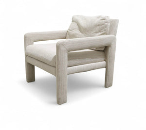 MILO BAUGHMAN STYLE UPHOLSTERED ARM CHAIR